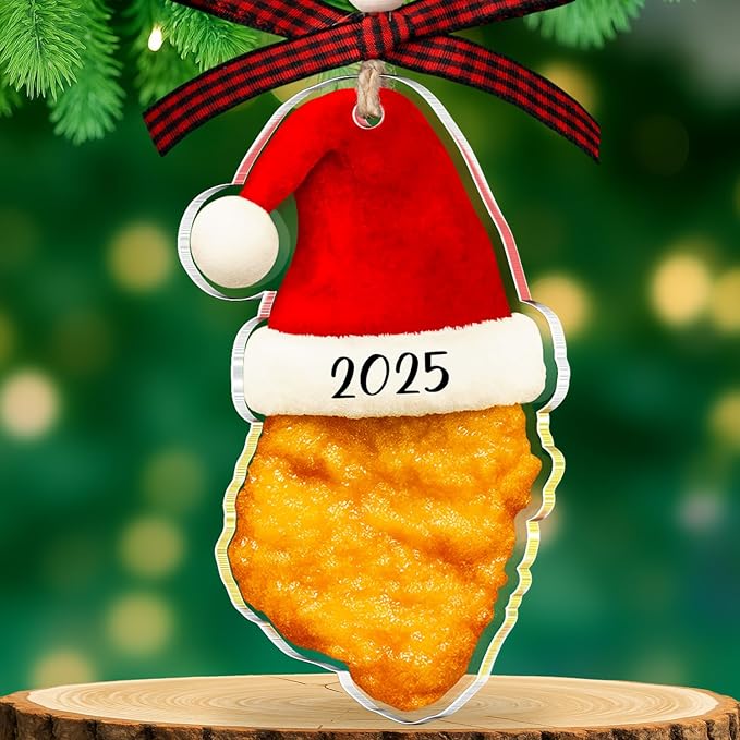 Chicken Nugget Ornament - Nugget Ornament - Food Ornaments - Funny Christmas Ornaments - Funny Gift for Food Lovers - Cute Kitchen Decor - Acrylic Christmas Tree Hanging Ornament 2025