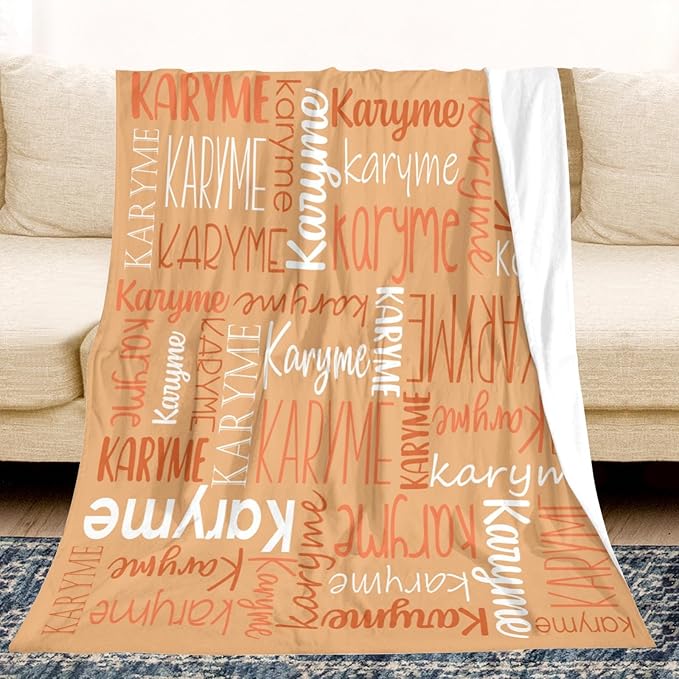 Personalized Name Blanket for Kids and Adult Customized Blanket for Boys Girls Baby Personalized Blanket and Throws Super Soft