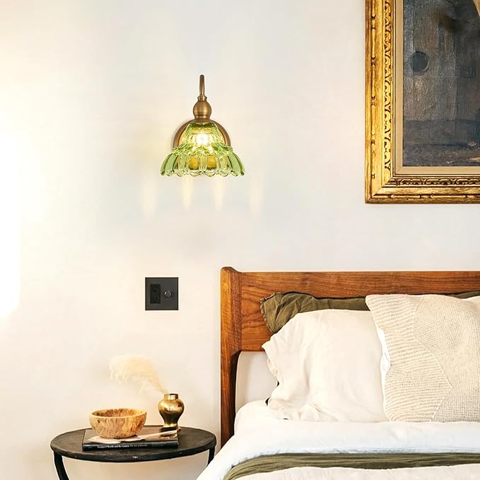 Vintage Bathroom Wall Sconces Green Bedroom Wall Light Fixtures Vanity Lights for Hallway