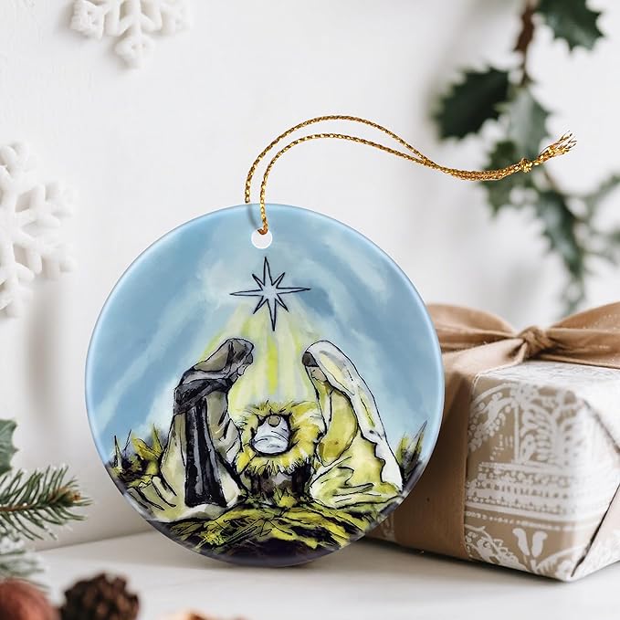 Nativity Scene Ornaments, Christian Christmas Ornaments: Christmas Tree Decorations, Religious Holiday Decor, Stocking Stuffers, Gift Ideas, Xmas Gift, Christian Gifts & Religion Gifts