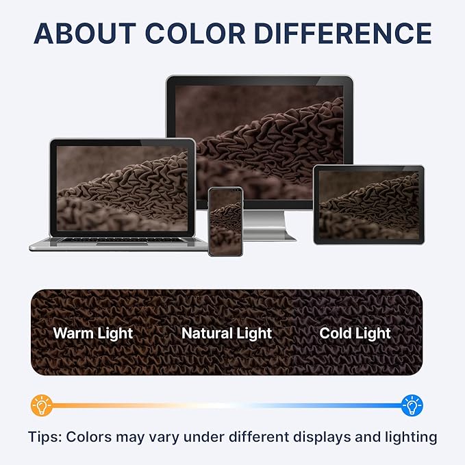 PAULATO BY GA.I.CO. Ottoman Cover Stool Cover Pouf Slipcover - Soft Polyester Fabric Slipcover - 1-Piece Form Fit Stretch Furniture Protector - Microfibra Collection - Dark Brown (Ottoman)