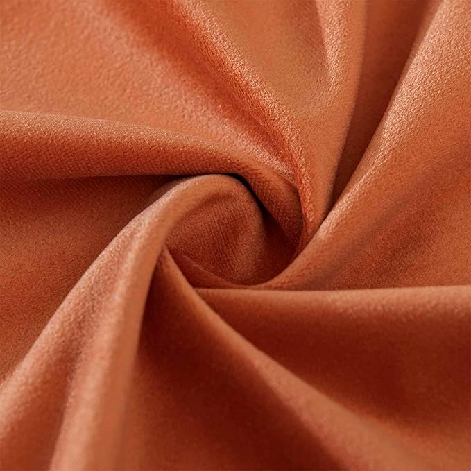 JUSPURBET Couch Pillow Covers Set of 2 Decorative Velvet Throw Pillow Covers Cases for Modern Farmhouse Home Decor Soft Cushion Covers Cases with Hidden Zipper for Sofa Bed 16x16 inch,Burnt Orange