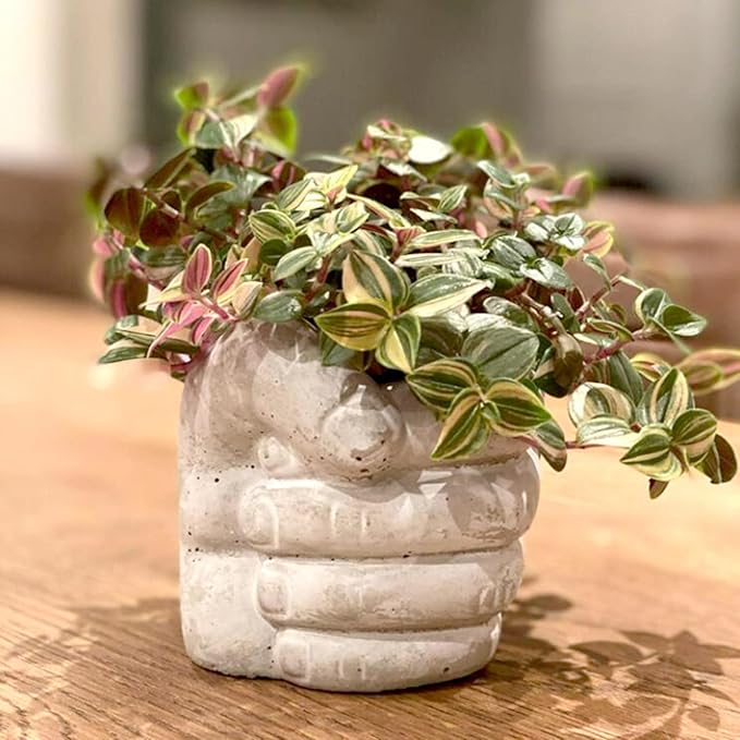 Fist Silicone Flower Pot Concrete Mold Succulent Planter Molds Vase Left Right Hand Pen Holder Storage Box Mould Epoxy Resin Clay Cement Moulds (Left Hand)