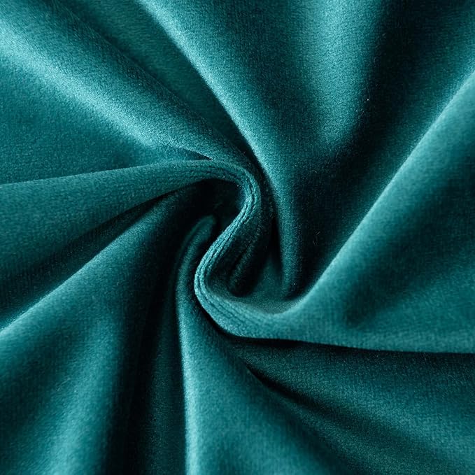 JUSPURBET Throw Pillow Covers 18x18 inch Set of 2 Decorative Velvet Pillow Covers for Couch Sofa Bed Soft Cushion Covers Cases with Invisible Zipper for Living Room Home Decor,Peacock Blue