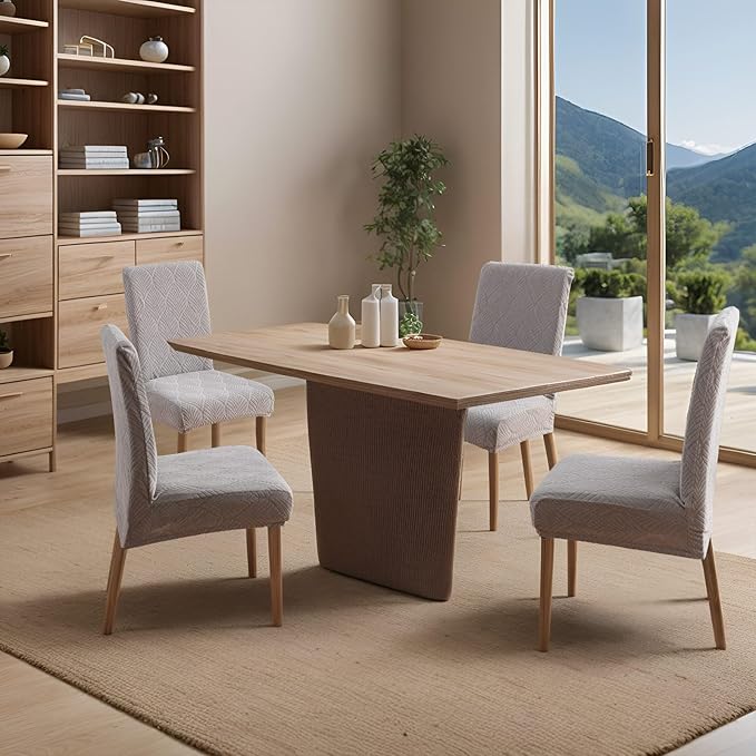 Waterproof Dining Chair Covers, Chair Covers for Dining Room, Stretch Parsons Chair Slipcover, Removable, Washable for Dining Room Kitchen Chair Protector Cover