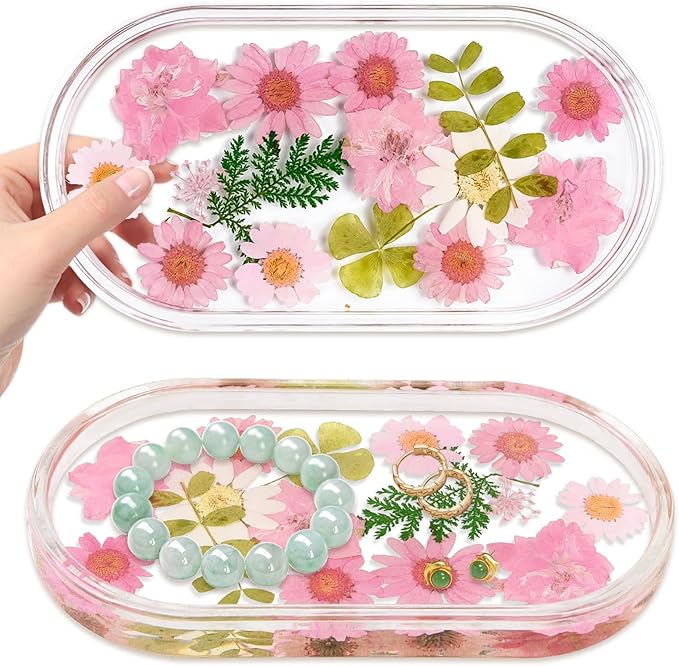 Jewelry Ring Trinket Dish ：Gift for Bride Wedding Engagement Mother Best Friend (1, transparent)