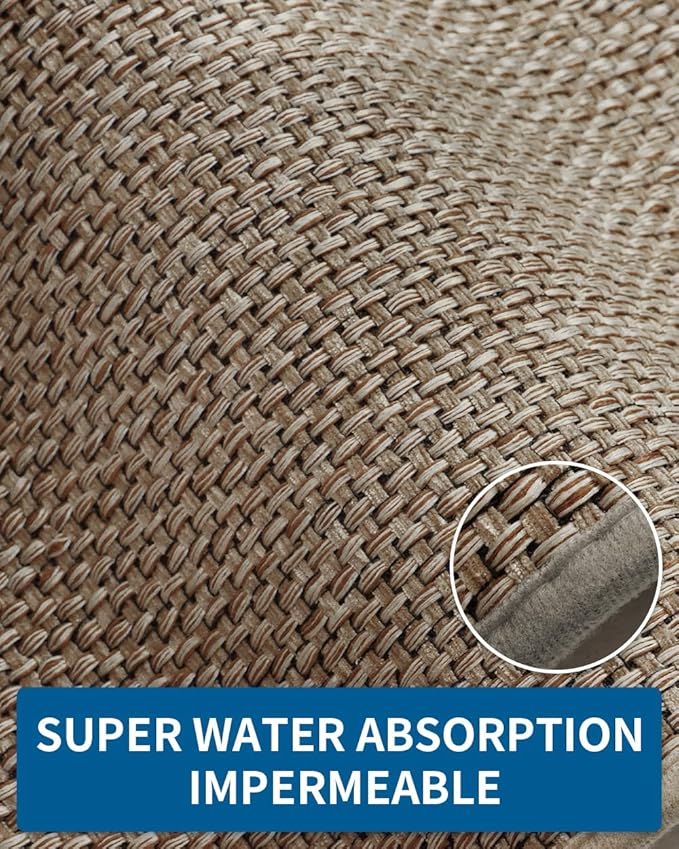 Kitchen Rugs and Mats Non Skid Washable, Absorbent Runner Rugs for Kitchen, Front of Sink, Kitchen Mats for Floor(Brown, 20"x47")