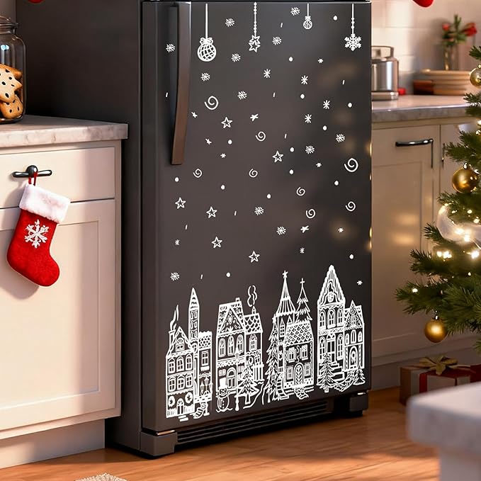 4 Sheets Christmas Window Clings White Christmas Snowflake Window Stickers, PVC Snowflake Window Decals Decoration for Xmas Party Supplies Home Decor