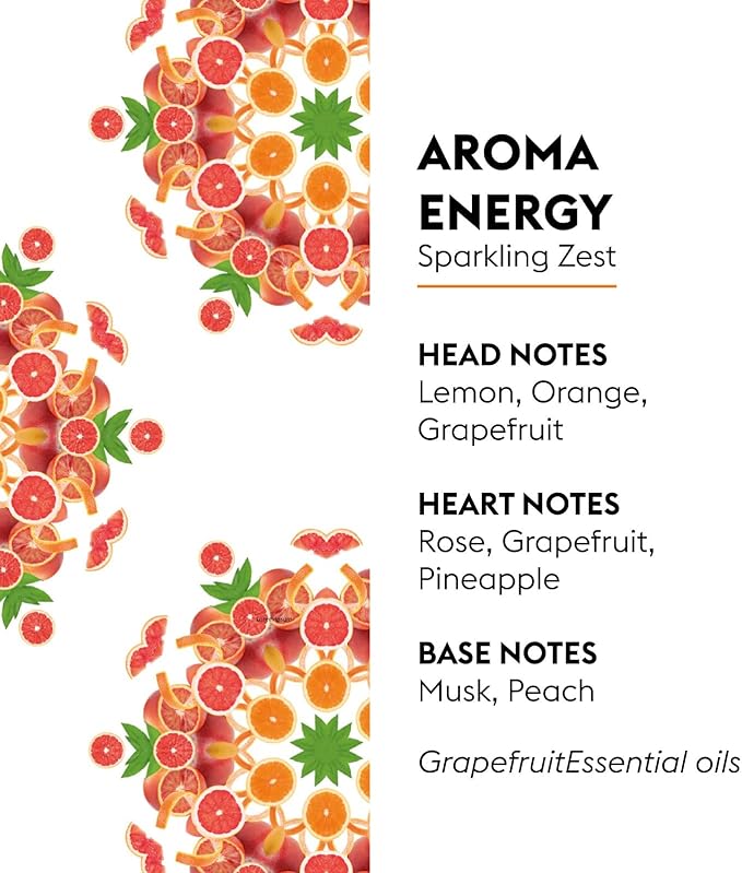 MAISON BERGER Sparkling Zest Lampe Berger Refill, 500 ml (16.9 fl oz), Odor-Neutralizing Home Fragrance Oil Lamps, Lemon, Orange, Grapefruit, Rose, Pineapple, Musk, Made in France