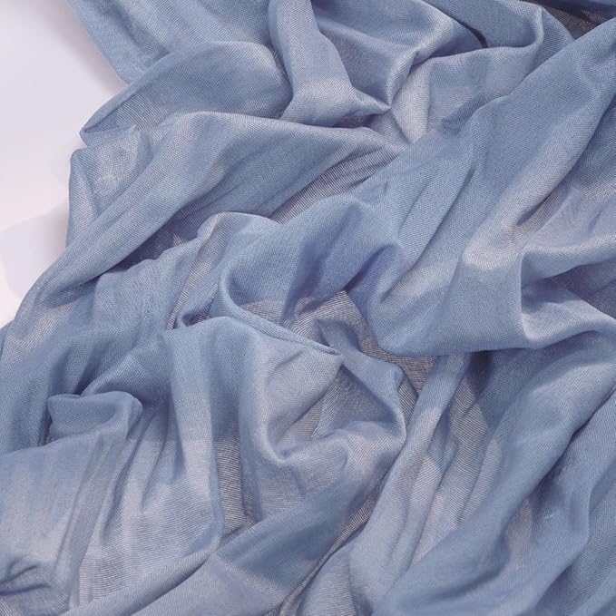 Socomi 3pcs Dusty Blue Valentine's Day Cheesecloth Table Runner Boho Rustic Gauze 120 inch 10FT Cheese Cloth Runner for Wedding Party Baby Shower Birthday Home Decor Holiday Decorations
