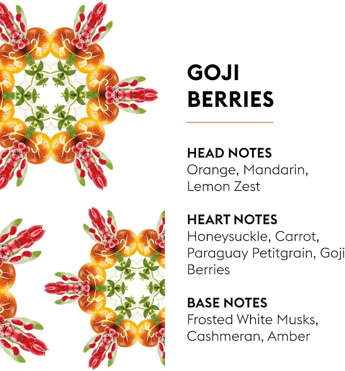MAISON BERGER Goji Berries Lampe Berger Refill, 500 ml (16.9 fl oz), Odor-Neutralizing Home Fragrance Oil Lamps, Orange, Mandarin, Lemon Zest, Honeysuckle, Carrot, Made in France