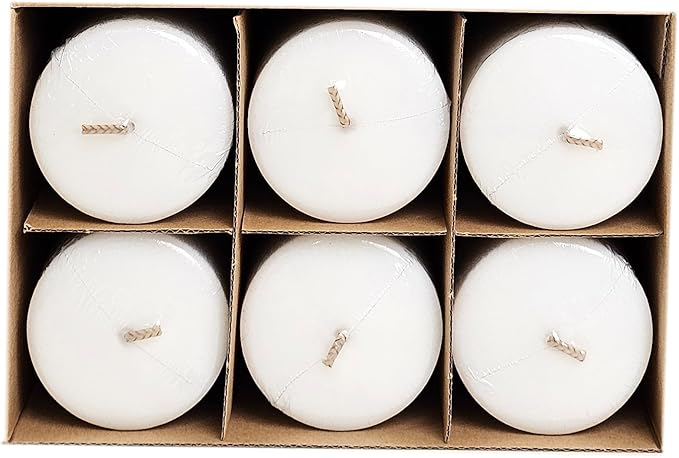 CW Studio 4 Pack 2.8x6 Inch White Unscented Pillar Candles – Long 70 Hour Burn, Smokeless & Dripless – Premium Wax with Cotton Wick – Perfect for Weddings, Events, Home, Rustic & Elegant Décor