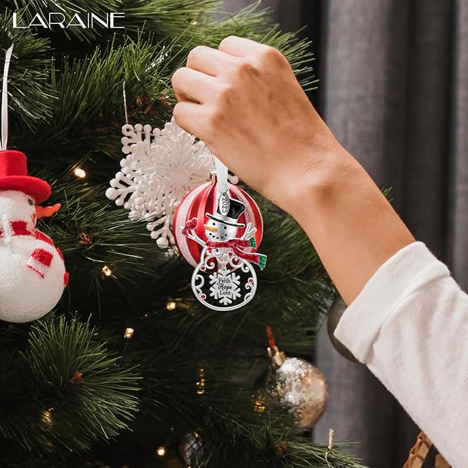 Laraine Christmas Tree Ornaments – 2025 Decorative Hanging Pendant of Car Charm Holiday Keepsake Gift Home Decor (Snowman (2025))
