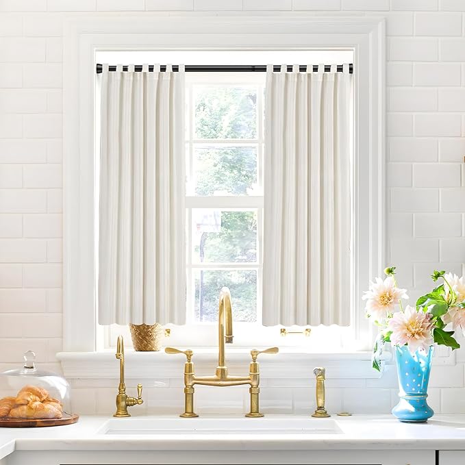 2 Pack Black Shower Curtain Rod 43 To 73 Inch Tension Shower Rod For Bathroom 7/8" Adjustable Spring Curtain Rod No Drilling Black Spring Rod Tension Curtain Rods for Windows Doorway Closet