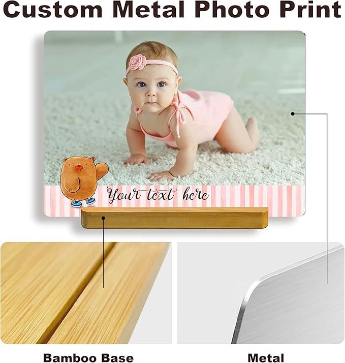 Custom Style Custom Metal Photo Prints,Customize Your own Picture Frame,Personalized Metal Picture Gift for Family and Lovers