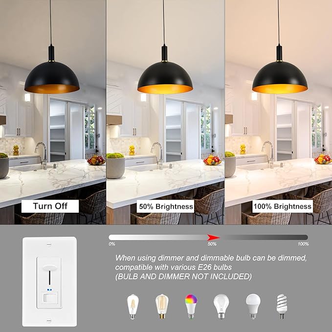 17.72" Large Pendant Lights Kitchen Island, Black and Gold Dome Pendant Lights, Modern Farmhouse Adjustable Black Industrial Metal Hanging Pendant Lightingfor Kitchen Island, Dining Room, Cafe, Bar