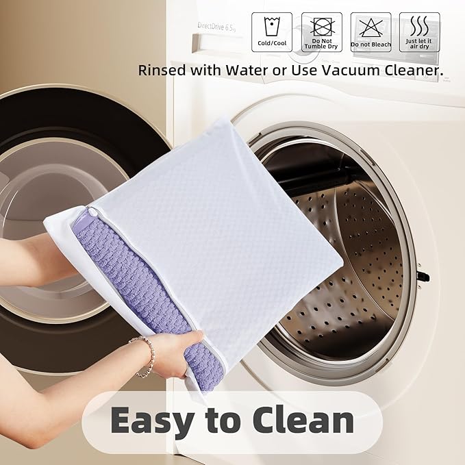 Bathroom Rugs Non Slip Washable, Super Absorbent Thin Bath Mat Quick Dry Low Pile Bathroom Rug, Lavender 24"x47"