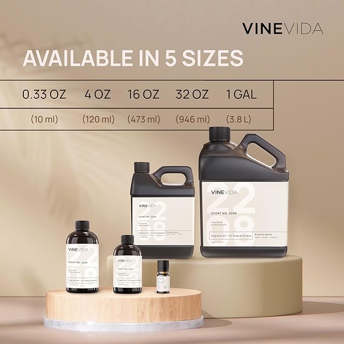 VINEVIDA [4oz] 24K Gold - Fragrance Oil for Candle Making and Soap Making - Premium Candle Scents for Soy Candles