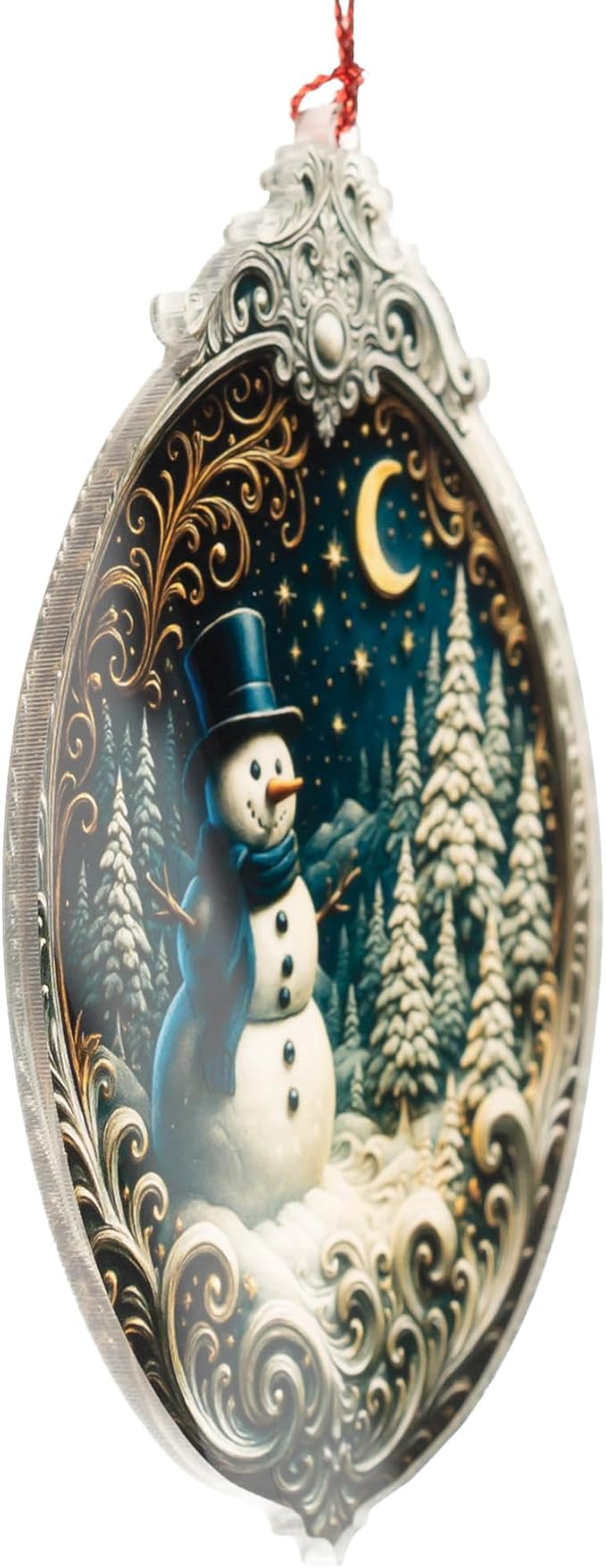 Snowman Ornaments for Christmas Tree, Christmas Ornament 2025, Snowman Ornaments, Secret Santa Gifts for Men & Women - Unique White Elephant Gifts Holiday Decoration