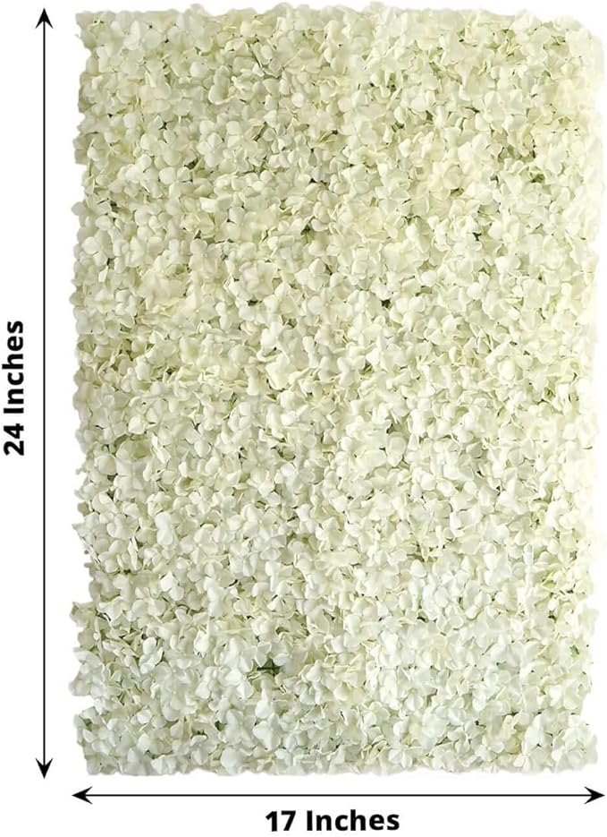 Efavormart 4 PCS Cream Silk Hydrangea Flower Mat Wall Wedding Event Decor for DIY Centerpieces Arrangements Party Decorations