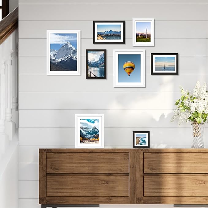 5.5x8.5 diploma Frame - Made of Real Glass and Black Wooden Frame, 5.5 by 8.5 Photo for Wall or Tabletop Display, 3 Pack