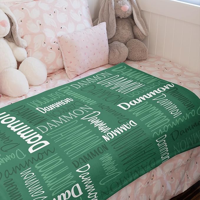 Personalized Name Blanket for Kids and Adult Customized Blanket for Boys Girls Baby Personalized Blanket and Throws Super Soft