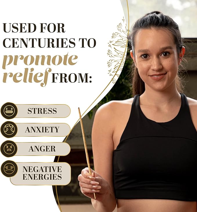 Sandalwood Incense Sticks (70 Pack) - 100% Natural 7.8" Incense for Cleansing, Meditation & Spiritual Healing - Pure Sandal Wood Resin, 1-Hour Burn Time
