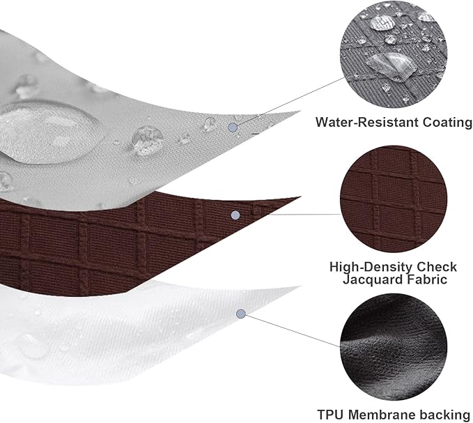 Waterproof Chair Seat Covers Set of 4 for Dining Room, Stretch Removable Washable Chair Seat Slipcovers for Home, Restaurant, Banquet,Kitchen Chair Seat Cushion Protector (Chocolate,Small)