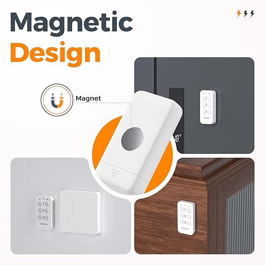 Remote Control Outlet Plug, TESSAN Wireless Light Switch Kit Indoor for String Lights, Lamps, Home Small Appliances, Wireless Power Socket 100ft RF Range, 15A/1875W (1 Remote and 3 Outlets)