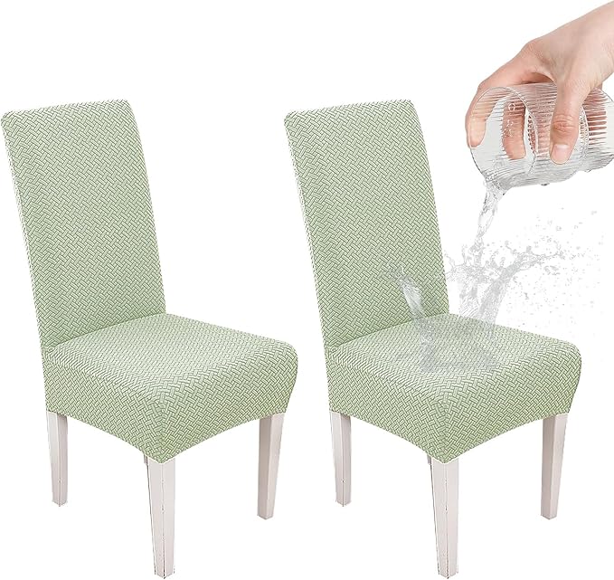 Parsons Dining Chair Cover, Detachable Sofa Chair Cover, Retractable Chair Cover (2, Green)