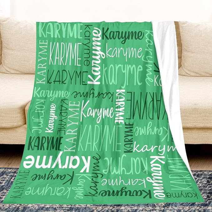 Personalized Name Blanket for Kids and Adult Customized Blanket for Boys Girls Baby Personalized Blanket and Throws Super Soft