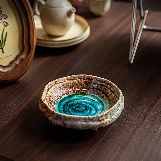 Ceramic Incense Burner Holder for Sticks, Handmade Palo Santo Holder, Incense Cone Dish Bowl for Coil, Sage Cones, Ash Catcher, Smudge Bowl for Yoga Meditation Room Décor
