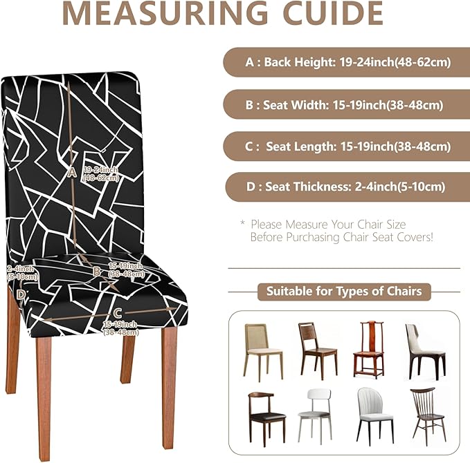Stretch Dining Chair Covers Set of 2,Floral Print Chair Covers,Soft Removable Washable,Pet Friendly Furniture Protector,Universal Chair Slipcovers for Home, Kitchen,Ceremony Dining Room Seat