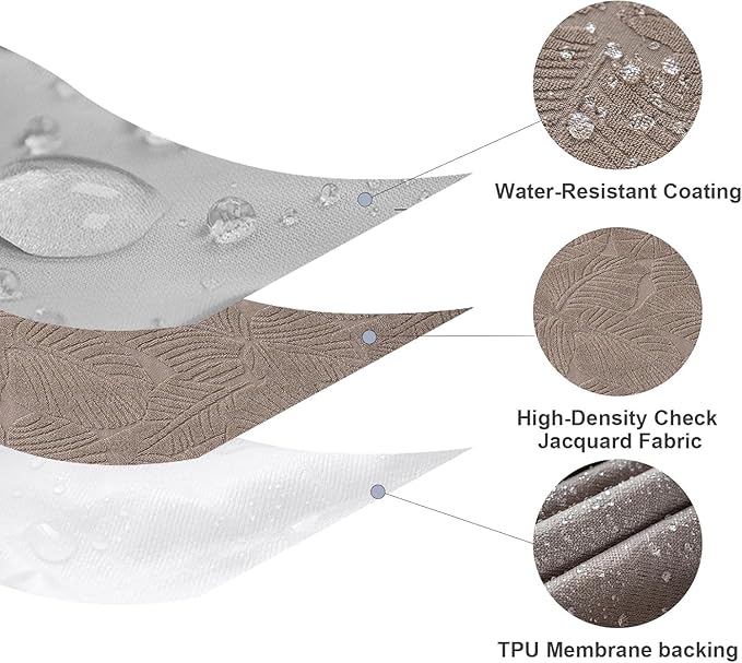Waterproof Chair Seat Cover for Dining Room-Stretchy Washable Chair Seat Covers Set of 4-Kitchen Chair Seat Slipcovers Protector for Home Restaurant Banquet (Taupe,Large)