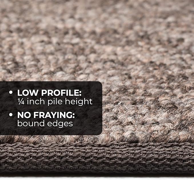 House, Home and More Skid-Resistant Carpet Runner - Pebble Gray - 8 Feet X 27 Inches