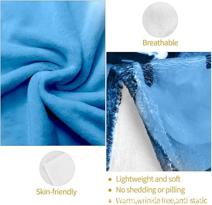 Lemon Fruit Blanket - Plush, Soft, Comfy, Lightweight, Warm, Fuzzy, Cozy Flannel Throw Blanket for Couch, Travel, Bed, Office, Outdoor - 50in×60in