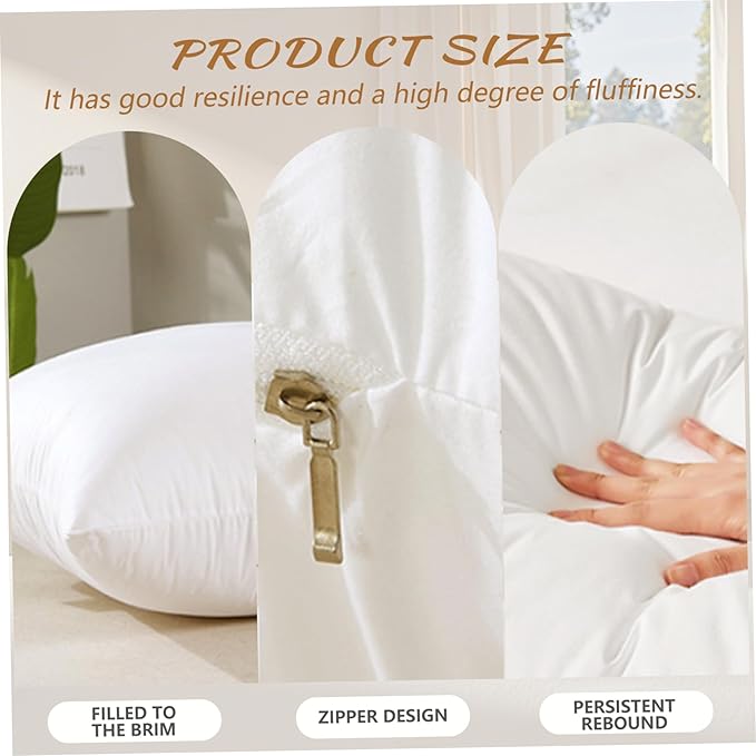 NIDONE 15x15 Pillow Inserts Set of 2, Soft & Breathable Throw Pillow Inserts with Zipper Closure Washable and Lightweight for Cushion Bed Couch Sofa