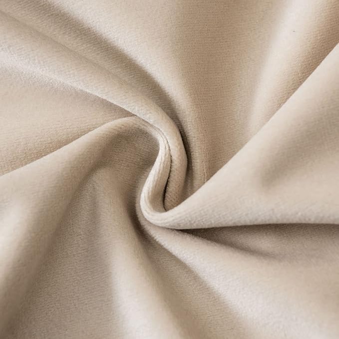 JUSPURBET Decorative Pillow Covers Set of 2 Velvet Throw Pillow Covers for Couch Sofa Bed Soft Cushion Covers Cases with Hidden Zipper for Living Room Home Decor,Khaki,14x14 inch