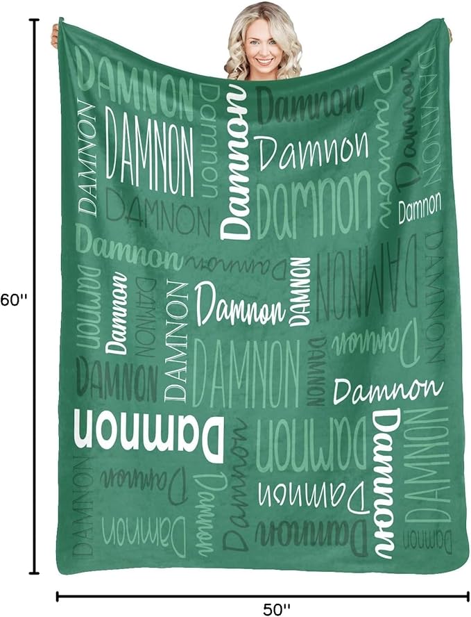 Personalized Name Blanket for Kids and Adult Customized Blanket for Boys Girls Baby Personalized Blanket and Throws Super Soft
