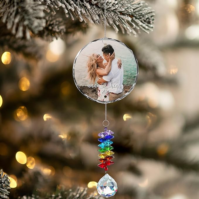 Personalized Wedding Anniversary Ornament – Custom 1st Year of Marriage Gift – Couple Christmas Ornament – Custom Name & Date Keepsake Decoration 2025