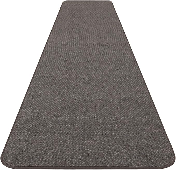 House, Home and More Skid-Resistant Carpet Runner - Gray - 4 Feet X 36 Inches
