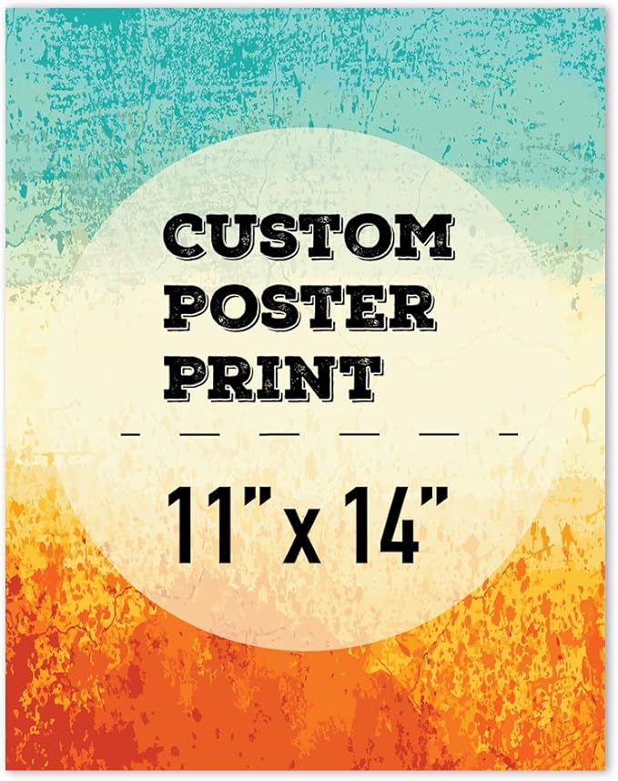 wall26 Custom Poster Prints - Upload Your Image/Photo, Personalized Photo to Poster Printing, Durable and Waterproof, Home Decor Wall Art Prints - 11x14 inches