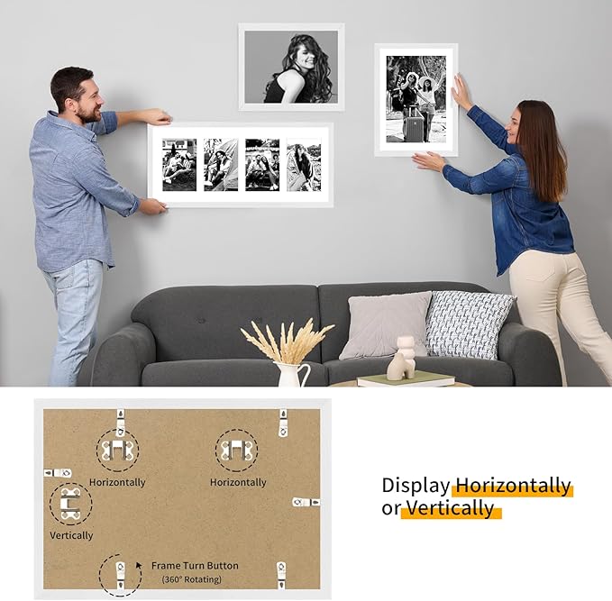 13x19 Oak Wood Picture Frame - 13"x19" Poster Frames for Wall, 13x19 Picture Frames for Wall, 13 x 19 Picture Frames, 13 x 19 Frames for Wall(3 Pack, White)