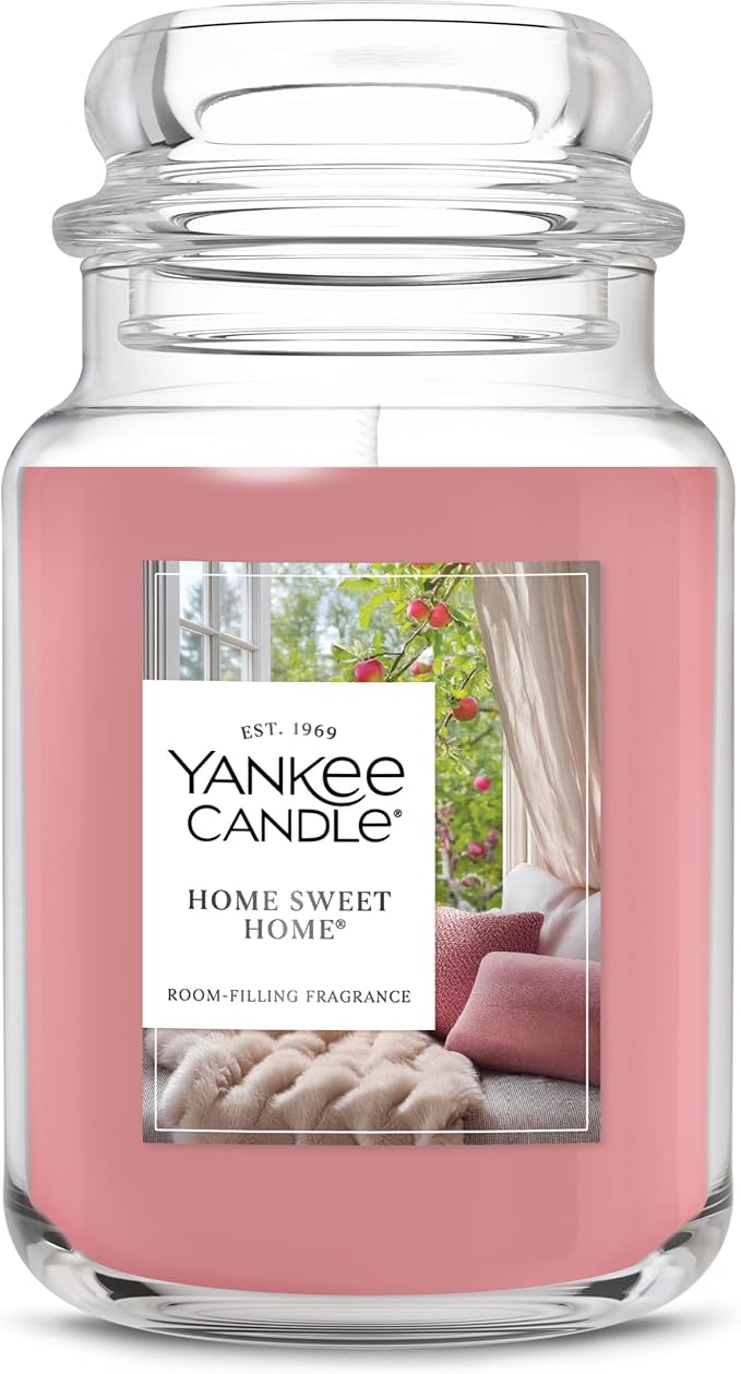 Yankee Candle Home Sweet Home Scented Candle, 22oz Large Jar, Up to 150 Hour Burn Time, Holiday Gift