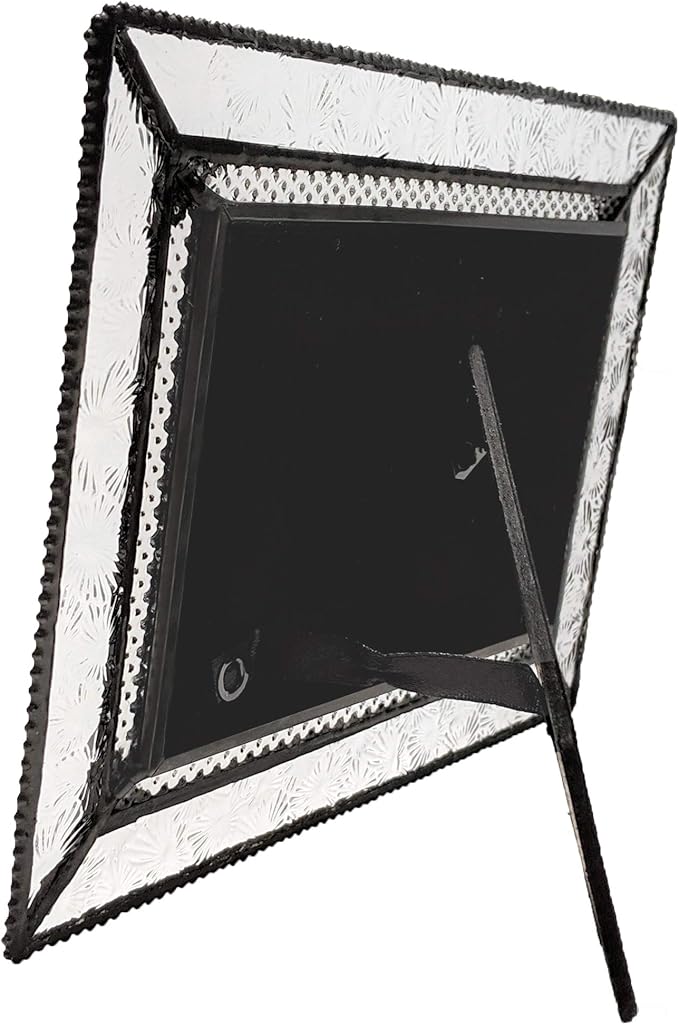J Devlin Glass Art Pic 380-81HV Vintage Glass Picture Frame Tabletop 8 x 10 Photo