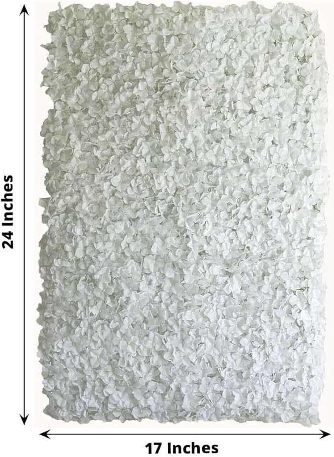Efavormart 4 PCS White Silk Hydrangea Flower Mat Wall Wedding Event Decor for DIY Centerpieces Arrangements Party Decorations