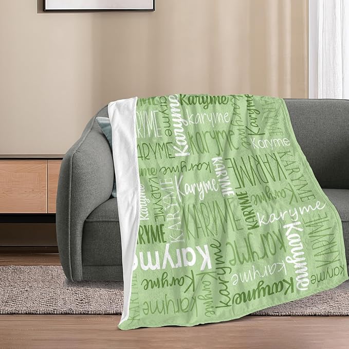 Personalized Name Blanket for Kids and Adult Customized Blanket for Boys Girls Baby Personalized Blanket and Throws Super Soft