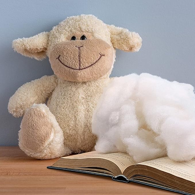 Bupete 3.5oz/100g Polyfill Stuffing, (1.8oz~4.18lb) Premium Stuffing for Stuffed Animals, Stuffing for Crafts, Resilience Poly Fil Crochet Stuffing, Fluff Stuffing Fill Fiber for Stuffed Animal Crafts