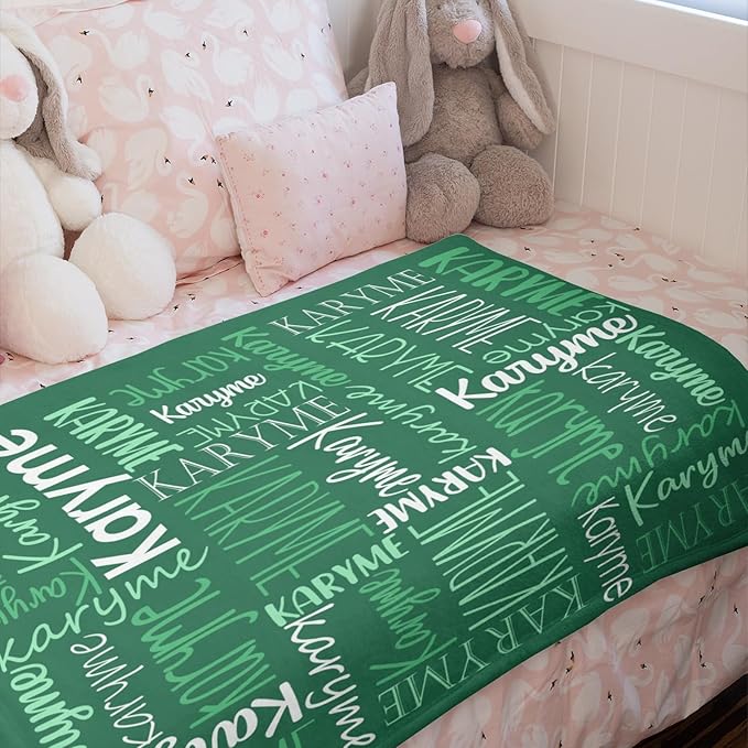 Personalized Name Blanket for Kids and Adult Customized Blanket for Boys Girls Baby Personalized Blanket and Throws Super Soft