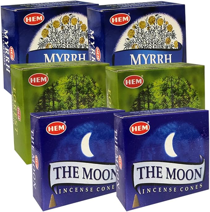 Forest The Moon Incense Cones & Holder Bundle Variety Pack from Hem Trumiri Insense Inscents Insencents Insence